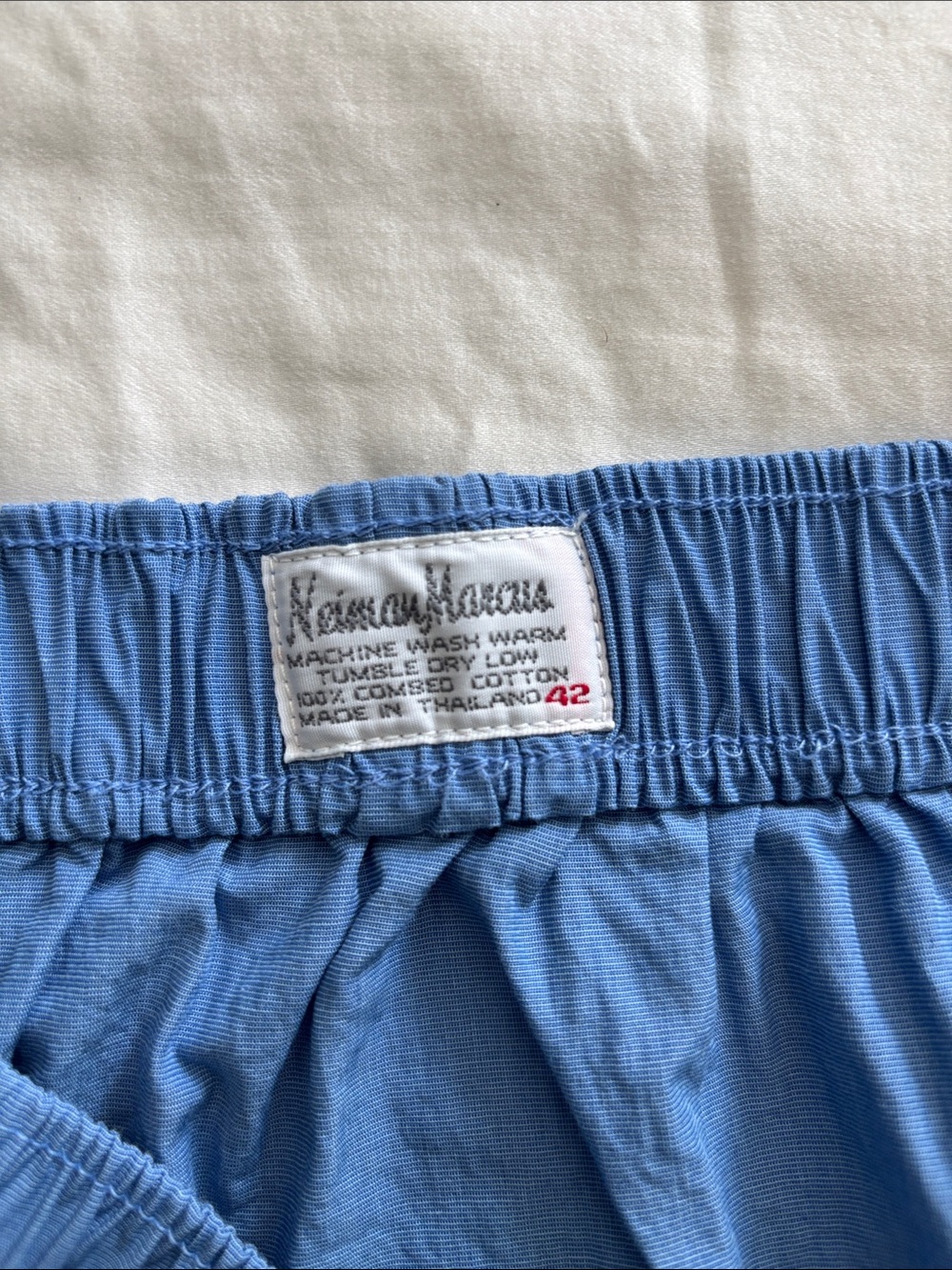 Neiman Marcus Men's Blue Boxer Shorts - Picture 2 of 4